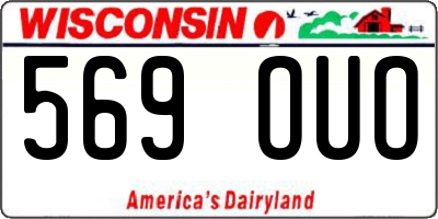 WI license plate 569OUO
