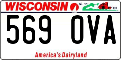 WI license plate 569OVA