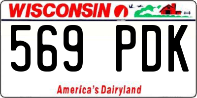 WI license plate 569PDK