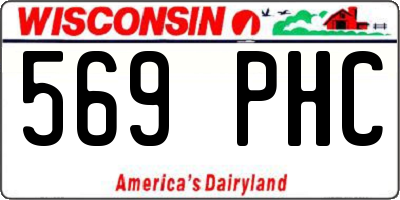 WI license plate 569PHC