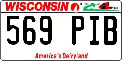 WI license plate 569PIB