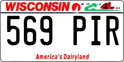 WI license plate 569PIR