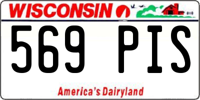 WI license plate 569PIS