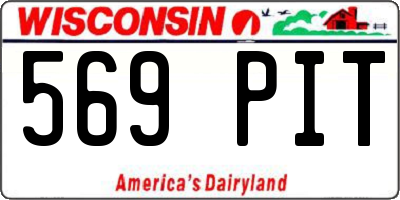 WI license plate 569PIT