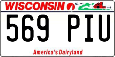 WI license plate 569PIU