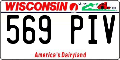 WI license plate 569PIV