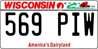 WI license plate 569PIW