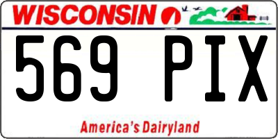 WI license plate 569PIX