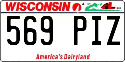 WI license plate 569PIZ