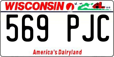 WI license plate 569PJC