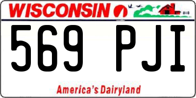 WI license plate 569PJI