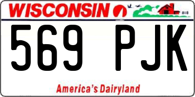 WI license plate 569PJK