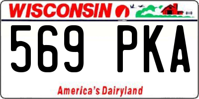 WI license plate 569PKA