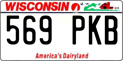 WI license plate 569PKB