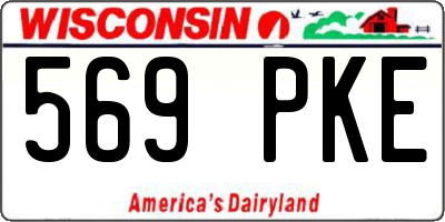WI license plate 569PKE