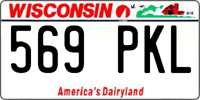 WI license plate 569PKL