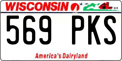 WI license plate 569PKS
