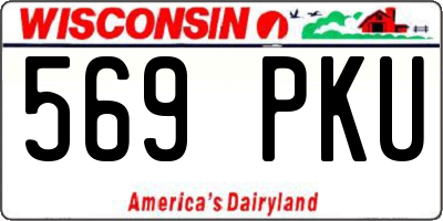 WI license plate 569PKU