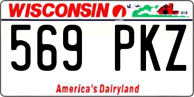 WI license plate 569PKZ