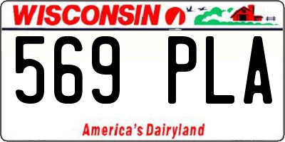WI license plate 569PLA