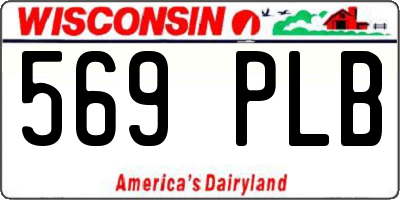 WI license plate 569PLB