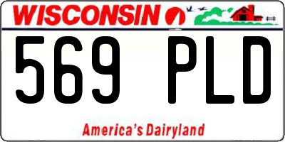 WI license plate 569PLD