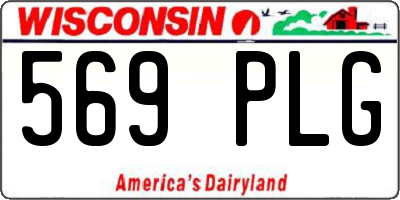 WI license plate 569PLG