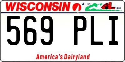 WI license plate 569PLI