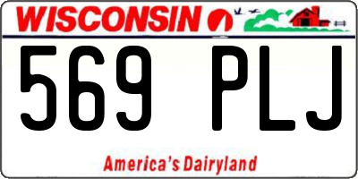 WI license plate 569PLJ