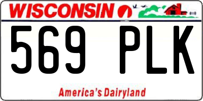 WI license plate 569PLK