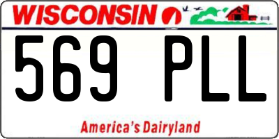 WI license plate 569PLL