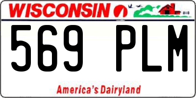 WI license plate 569PLM