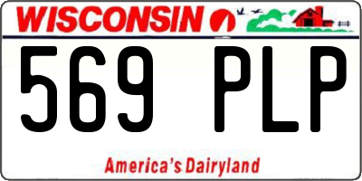 WI license plate 569PLP