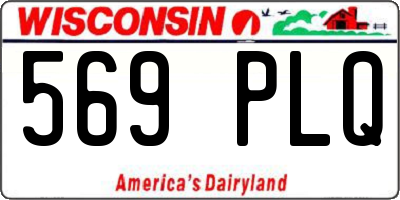 WI license plate 569PLQ