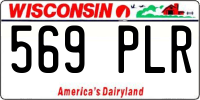 WI license plate 569PLR