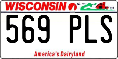 WI license plate 569PLS