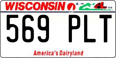 WI license plate 569PLT