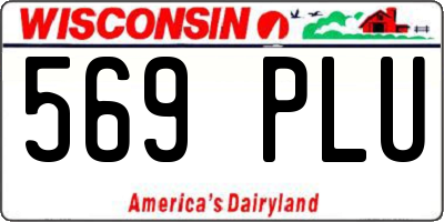 WI license plate 569PLU