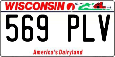 WI license plate 569PLV