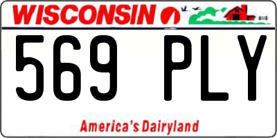 WI license plate 569PLY