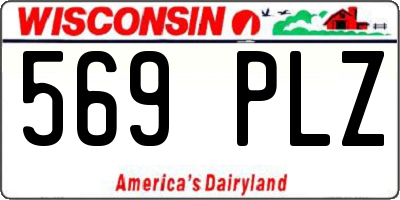 WI license plate 569PLZ