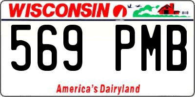 WI license plate 569PMB