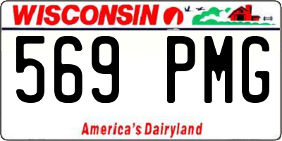 WI license plate 569PMG