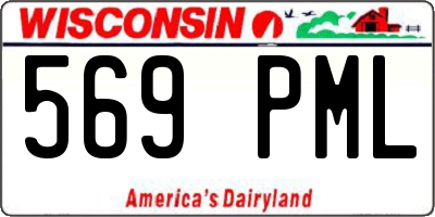 WI license plate 569PML