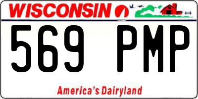 WI license plate 569PMP