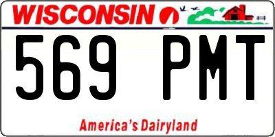 WI license plate 569PMT