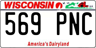 WI license plate 569PNC