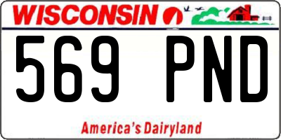 WI license plate 569PND