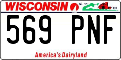 WI license plate 569PNF