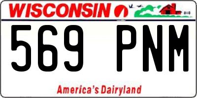 WI license plate 569PNM
